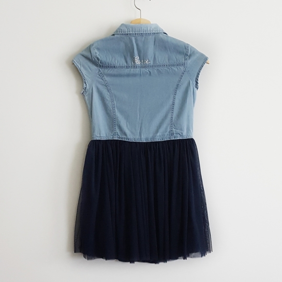 ▪︎GUESS▪︎Girl's Denim Dress with Toule Skirt 👗 - Picture 6 of 6